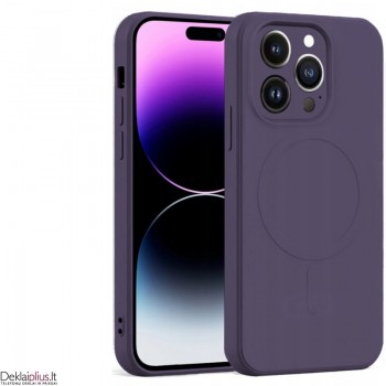 Švelnus silikoninis dėklas su magsafe - violetinis (Apple Iphone 14 Pro Max) Švelnus silikoninis dėklas su magsafe - violetinis (Apple Iphone 14 Pro Max)